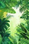 熱帶綠植背景 清新自然風(fēng)