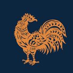 剪紙風(fēng)公雞圖案