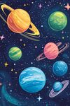 夢(mèng)幻多彩的宇宙行星世界