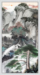 迎客松玄關(guān)畫