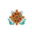 藏族佛教八寶法輪插畫(huà)