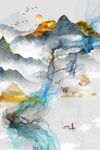 抽象意境山水畫