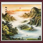 流水生財國畫
