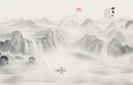 禪意水墨山水畫(huà)