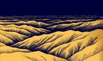 金色山丘溝壑山脈背景