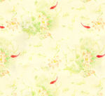 水墨風(fēng)錦鯉花卉背景圖