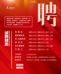 紅色高端大氣招聘海報