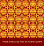 國風(fēng)唐代聯(lián)珠團窠對鳥紋錦吉祥紋