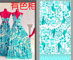 藍(lán)綠色花紋連衣裙設(shè)計(jì)圖