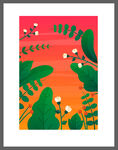 熱帶植物插畫藝術(shù)作品