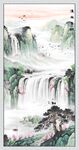 流水生財(cái)玄關(guān)畫(huà)