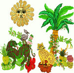熱帶動(dòng)植物插畫(huà)集合