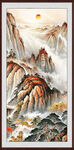 泰山辦公室山水畫五岳獨(dú)尊