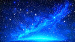 夢幻藍色星空夜景