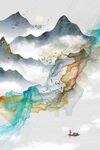 抽象意境山水畫