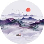 抽象意境山水畫