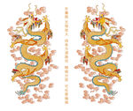 雙龍彩龍中國龍國潮龍包裝龍標簽