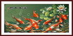 油畫九魚圖