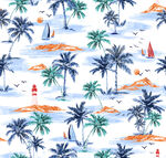 熱帶海島風(fēng)景無(wú)縫圖案