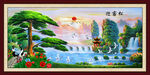 迎客松油畫