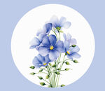 胡麻花卉插畫(huà)