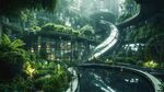 未來感生態(tài)建筑景觀
