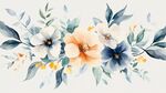清新水彩花卉圖案設(shè)計(jì)