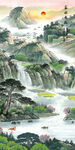 豎幅山水畫