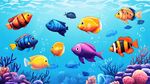 繽紛海底魚(yú)群暢游珊瑚間