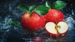水潤紅蘋果 清新水果畫面