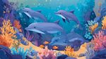 海底海豚暢游夢幻珊瑚海