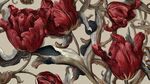 復(fù)古風(fēng)紅郁金香花卉圖案
