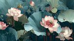 水墨風(fēng)荷花圖