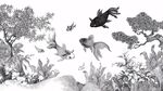 水墨金魚圖中的靈動(dòng)景致