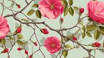 粉色薔薇花卉背景圖案