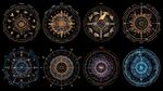 科幻風(fēng)神秘星圖羅盤集合