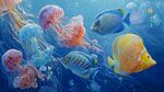 夢(mèng)幻海底世界魚(yú)類(lèi)水母群游