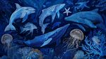 夢幻藍色海洋生物大集合