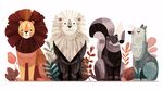 可愛動物伙伴的溫馨同框