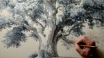 手繪大樹創(chuàng)作瞬間