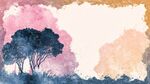 水彩繪就的夢幻樹木風(fēng)景