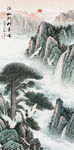 迎客松國畫