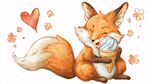 可愛(ài)狐貍開(kāi)心吃冰淇淋