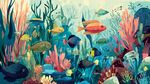 夢幻海底世界的多彩魚群
