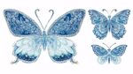 藍(lán)調(diào)夢幻蝴蝶圖案設(shè)計