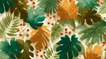 熱帶植物花卉圖案背景圖