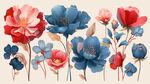 絢麗多彩花卉插畫集合