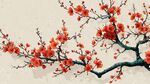 紅梅綻放圖