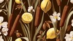 檸檬菖蒲花卉無縫圖案
