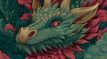 奇幻龍首插畫(huà) 色彩絢麗
